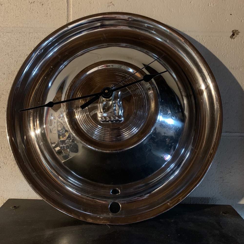 1950s Plymouth Hubcap Clock